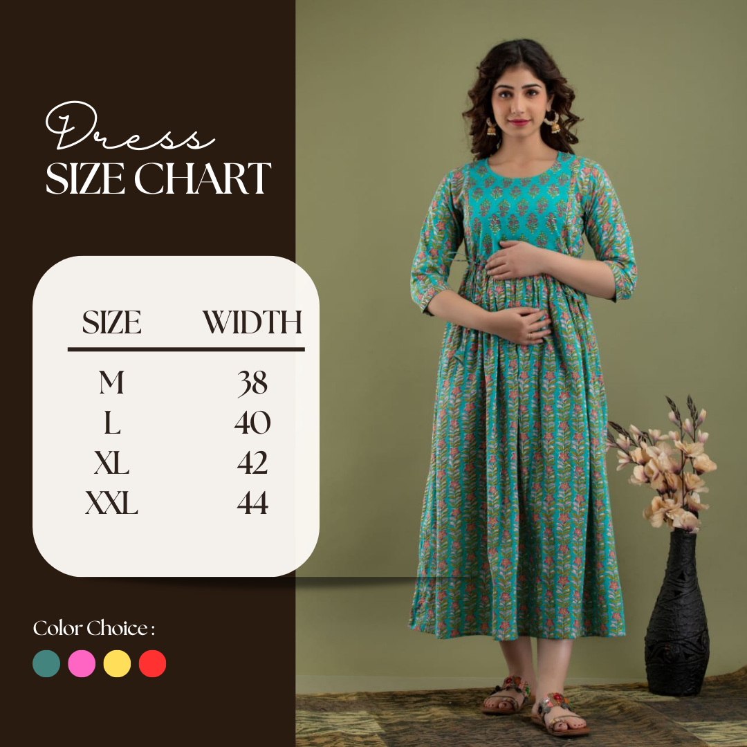 Buy Sona Green Maternity Pregnency Dress Online l Sonaebuy